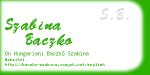 szabina baczko business card